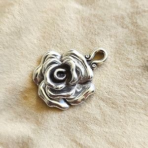 Silver Rose Pendant